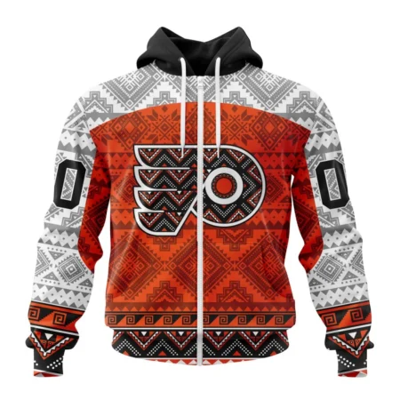 NHL Personalized Name And Number, Philadelphia Flyers Special Design With Native Pattern,QTNHL Personalized Name And Number,080524B1296