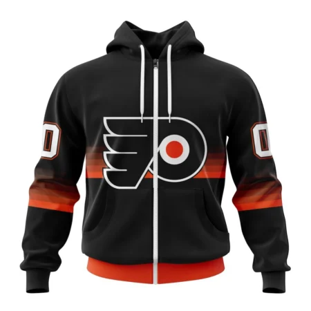 NHL Personalized Name And Number, Philadelphia Flyers Special Black And Gradient Design,QTNHL Personalized Name And Number,080524B1403