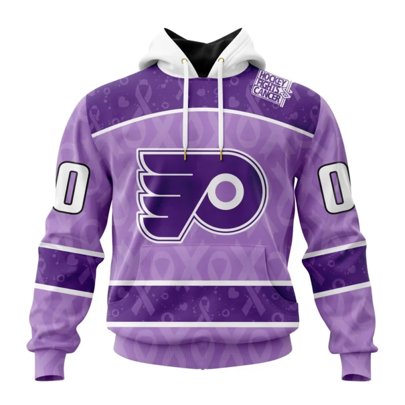 NHL Philadelphia Flyers New Lavender Hockey Fight Cancer,QTNHL080524A1479