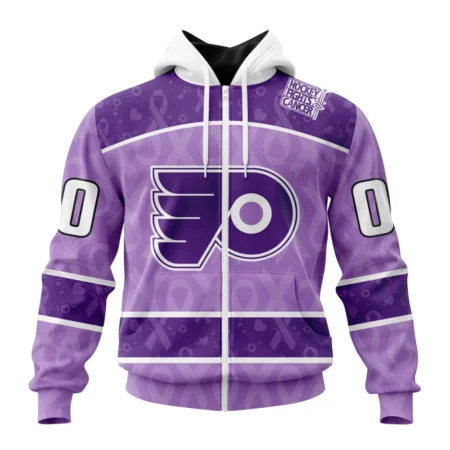 NHL Personalized Name And Number, Philadelphia Flyers New Lavender Hockey Fight Cancer,QTNHL Personalized Name And Number,080524B1479