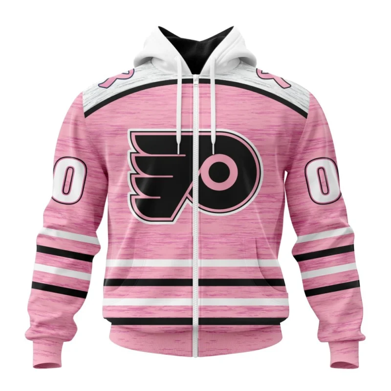 NHL Personalized Name And Number, Philadelphia Flyers Special Pink Fight Breast Cancer Design,QTNHL Personalized Name And Number,080524B1739