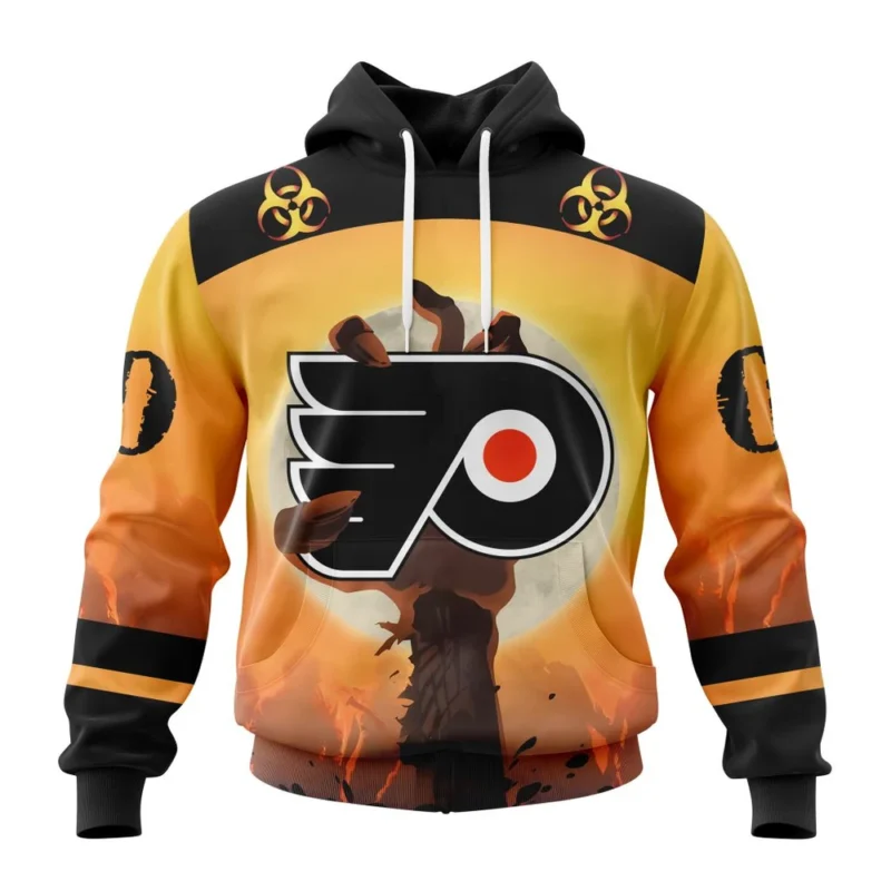 NHL Philadelphia Flyers Special Zombie Design For Halloween,QTNHL080524A1933