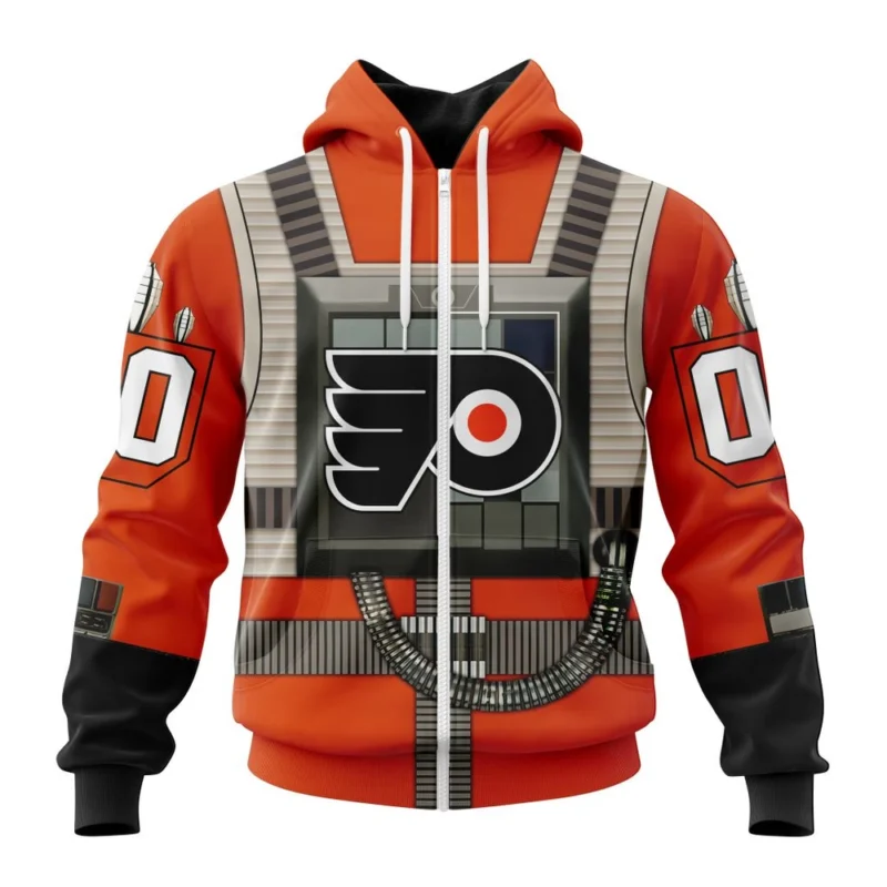 NHL Personalized Name And Number, Philadelphia Flyers Star Wars Rebel Pilot Design,QTNHL Personalized Name And Number,080524B2322