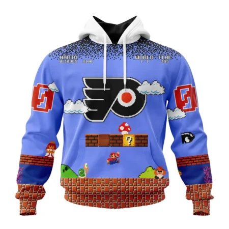 NHL Philadelphia Flyers Special Kits With Super Mario Game Design,QTNHL080524A2443