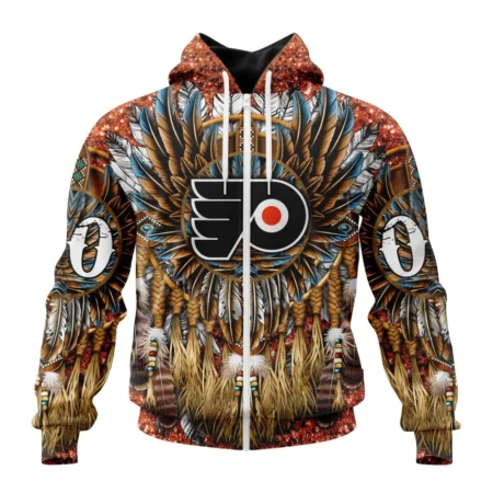 NHL Personalized Name And Number, Philadelphia Flyers Special Native Costume Design,QTNHL Personalized Name And Number,080524B2734