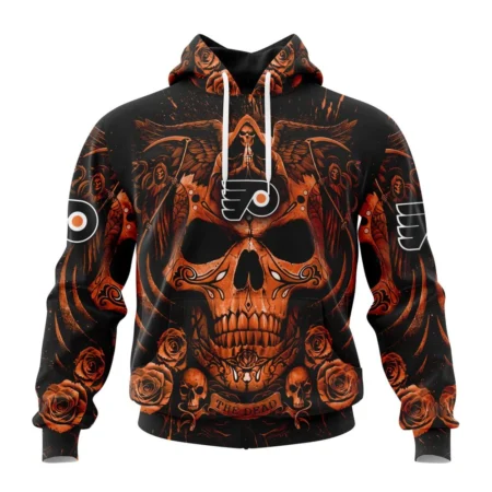 NHL Philadelphia Flyers Special Design With Skull Art,QTNHL080524A3122