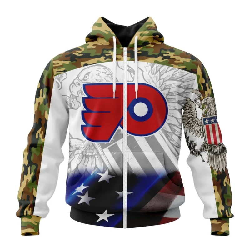 NHL Philadelphia Flyers, Specialized Design With Our America Flag And Our America Eagle,QTNHL 080524B3442