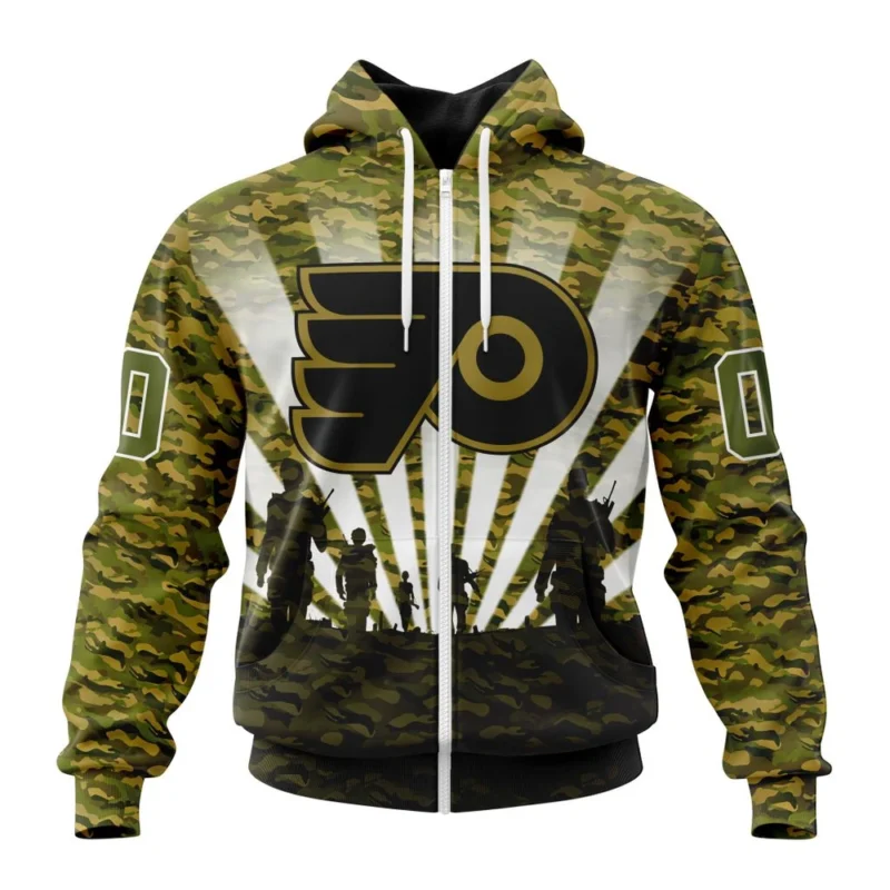 NHL Philadelphia Flyers Special Military Camo Kits For Veterans Day And Rememberance Day,QTNHL 080524B3484