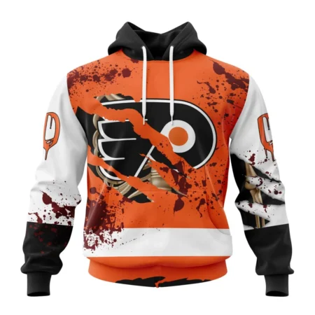 NHL Philadelphia Flyers, Specialized Design Jersey With Your Ribs For Halloween,QTNHL080524A3500