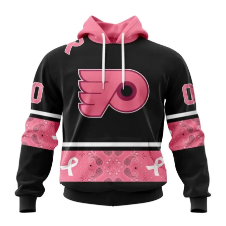 NHL Philadelphia Flyers, Specialized Design In Classic Style With Paisley, In October We Wear Pink Breast Cancer,QTNHL080524A3586