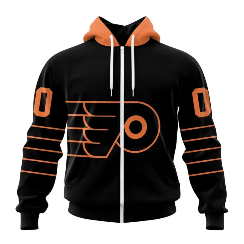 NHL Personalized Name And Number, Philadelphia Flyers Special Blackout Design,QTNHL Personalized Name And Number,080524B593