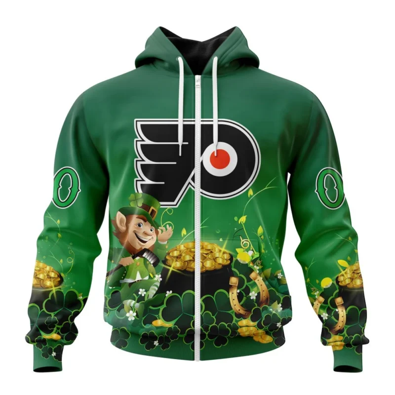 NHL Personalized Name And Number, Philadelphia Flyers Special Design For St. Patrick' Day,QTNHL Personalized Name And Number,080524B895