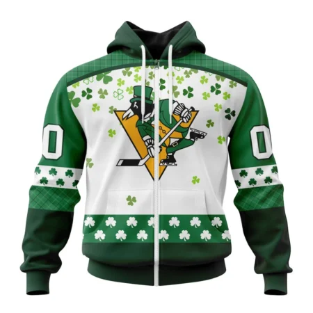 NHL Personalized Name And Number, Pittsburgh Penguins Special Design For St. Patrick Day,QTNHL Personalized Name And Number,080524B1239