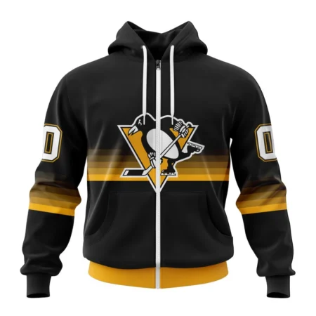 NHL Personalized Name And Number, Pittsburgh Penguins Special Black And Gradient Design,QTNHL Personalized Name And Number,080524B1402