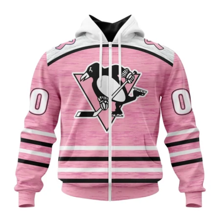 NHL Personalized Name And Number, Pittsburgh Penguins Special Pink Fight Breast Cancer Design,QTNHL Personalized Name And Number,080524B1738