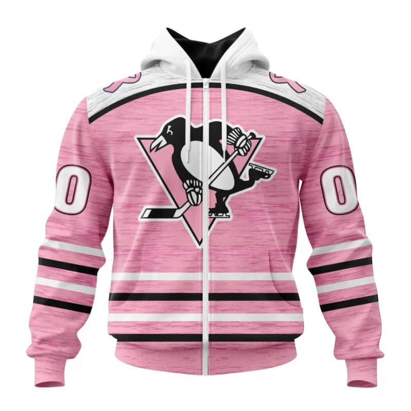 NHL Personalized Name And Number, Pittsburgh Penguins Special Pink Fight Breast Cancer Design,QTNHL Personalized Name And Number,080524B1738