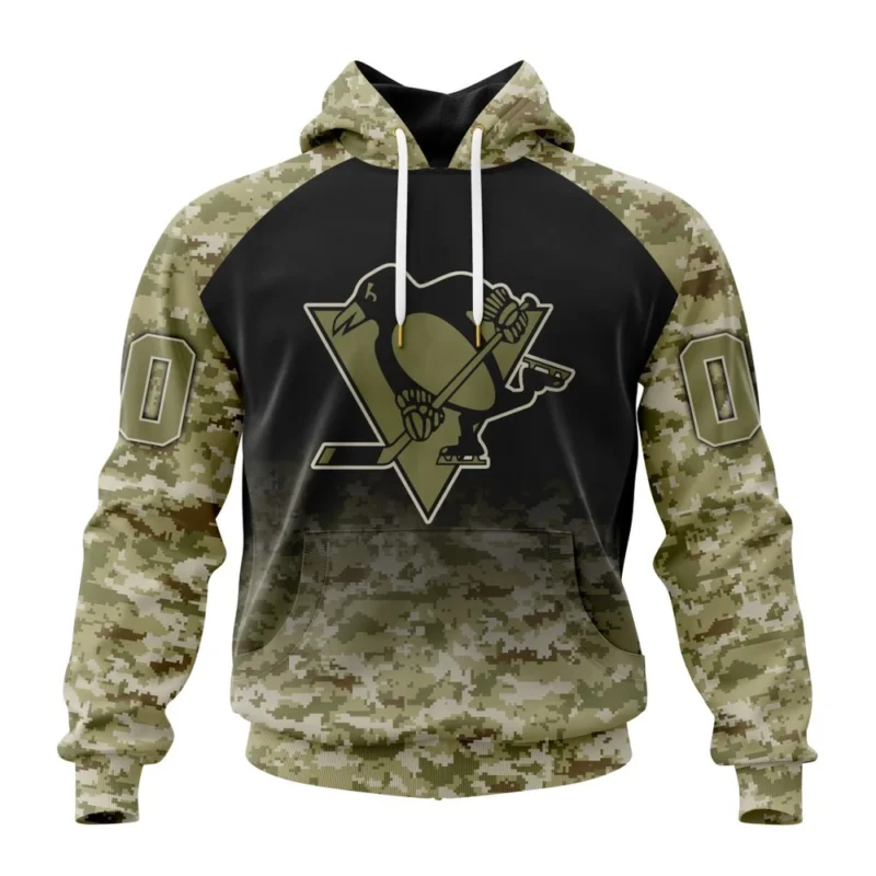 NHL Pittsburgh Penguins Special Camo Design For Veterans Day,QTNHL080524A1772