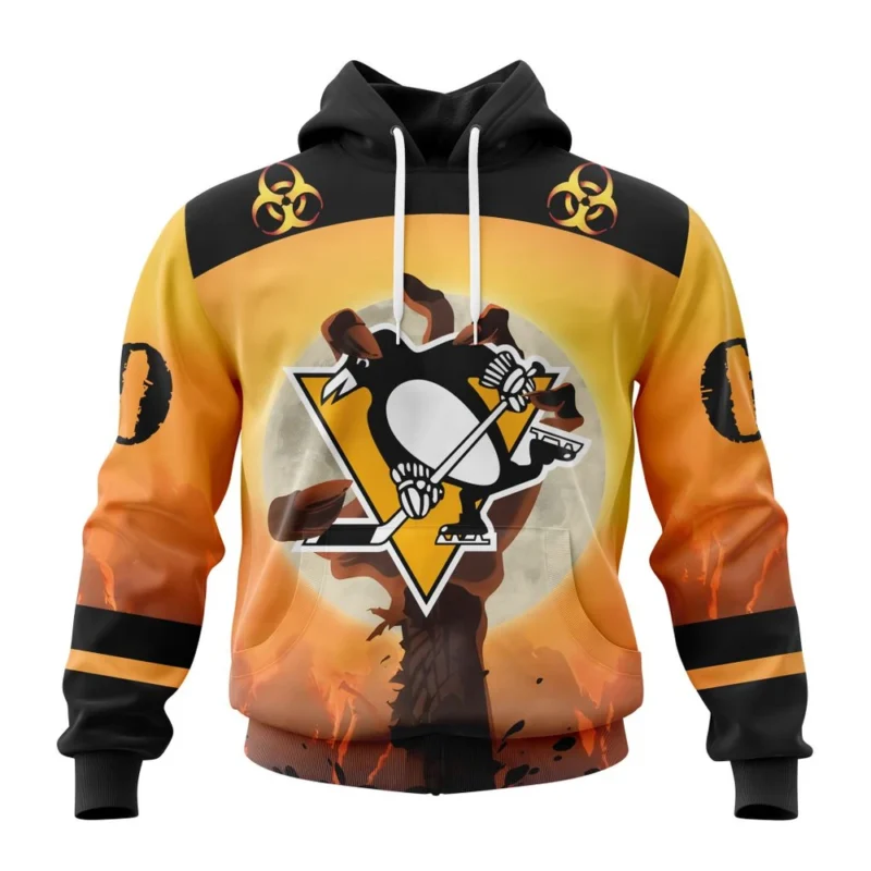 NHL Pittsburgh Penguins Special Zombie Design For Halloween,QTNHL080524A1932