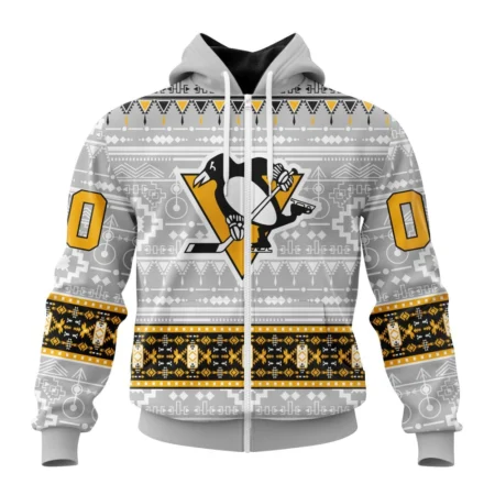 NHL Personalized Name And Number, Pittsburgh Penguins Special Native Design,QTNHL Personalized Name And Number,080524B2051