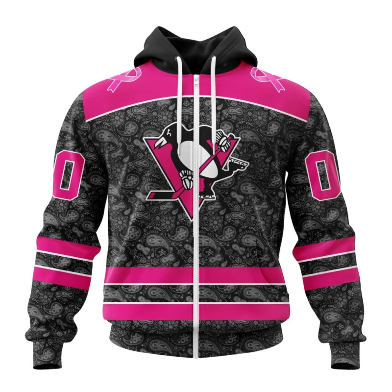 NHL Personalized Name And Number, Pittsburgh Penguins Special Pink In The Rink Fight Breast Cancer,QTNHL Personalized Name And Number,080524B2078