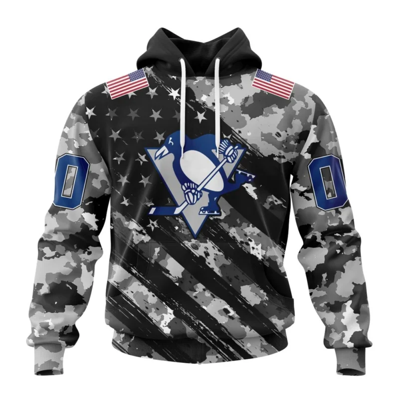 NHL Pittsburgh Penguins Special Camo Military Design,QTNHL080524A2171