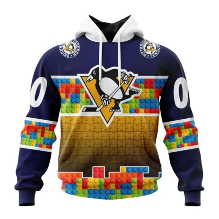 NHL Pittsburgh Penguins Special Autism Awareness Design ,QTNHL080524A2232