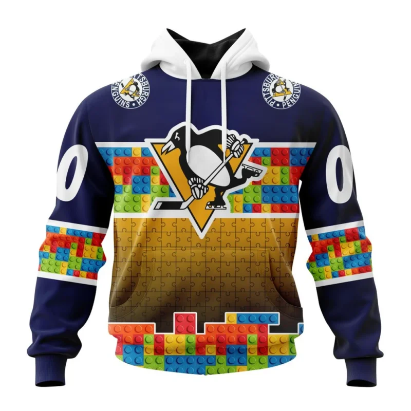 NHL Pittsburgh Penguins Special Autism Awareness Design ,QTNHL080524A2232