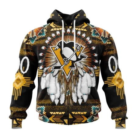 NHL Pittsburgh Penguins Special Native Costume Design,QTNHL080524A297