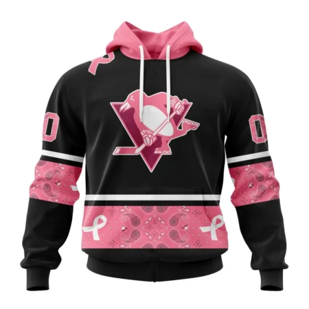 NHL Pittsburgh Penguins, Specialized Design In Classic Style With Paisley, In October We Wear Pink Breast Cancer,QTNHL080524A3585