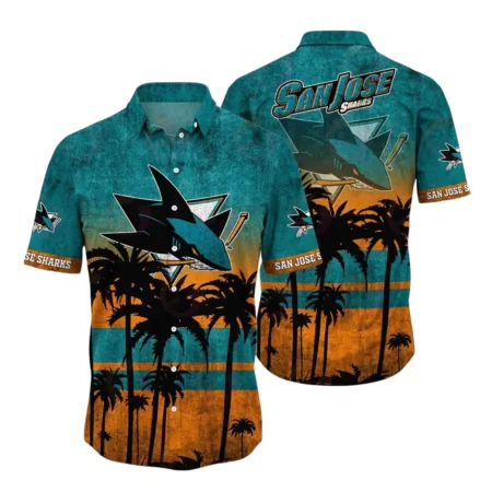 San Jose Sharks  Summer Style National Hockey League Hawaiian Shirt All Over Prints QTHW310724A14