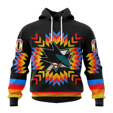 NHL San Jose Sharks Special Design With Native Pattern,QTNHL080524A1019