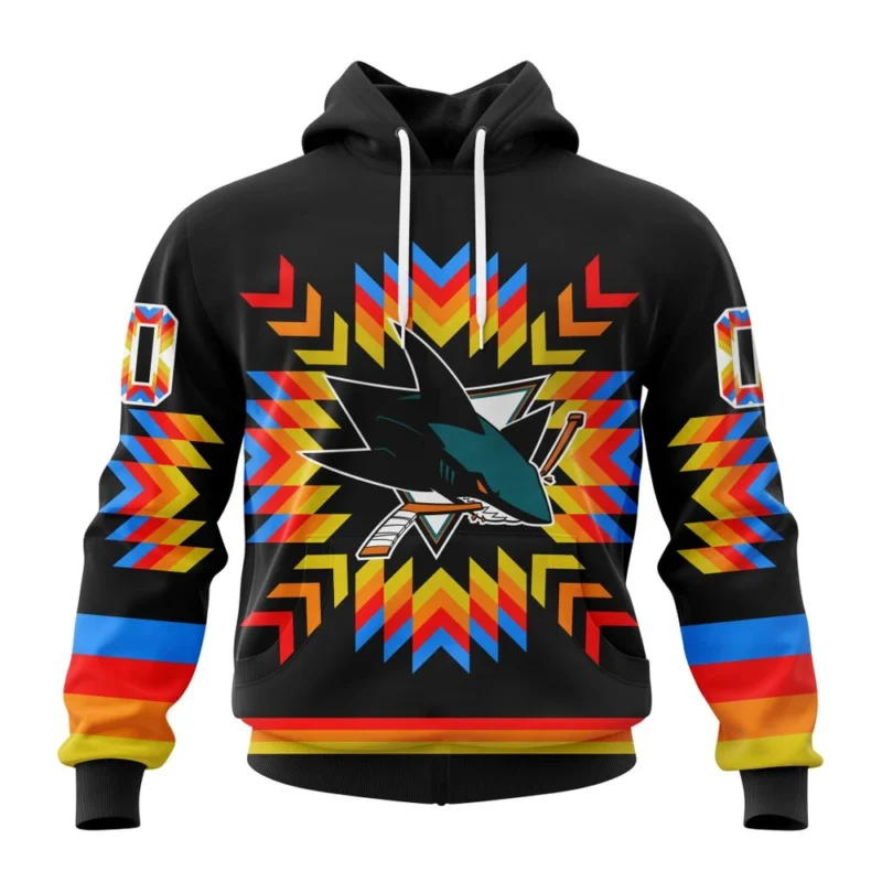 NHL San Jose Sharks Special Design With Native Pattern,QTNHL080524A1019