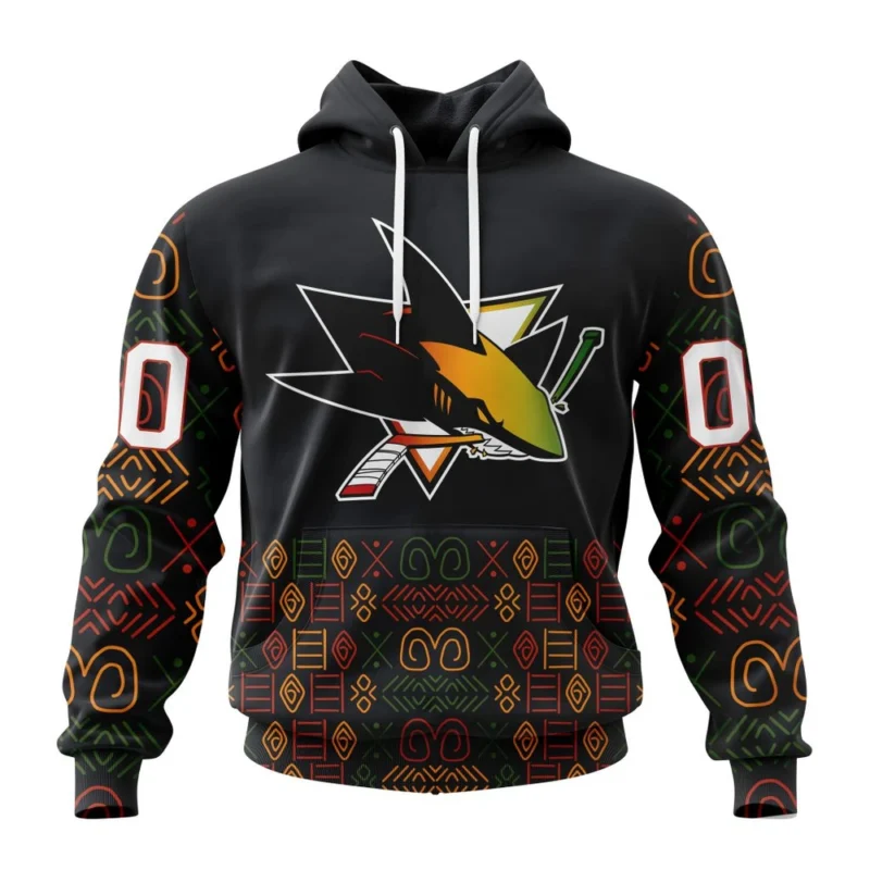 NHL San Jose Sharks Special Design For Black History Month,QTNHL080524A1051