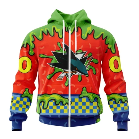 NHL Personalized Name And Number, San Jose Sharks Special Nickelodeon Design,QTNHL Personalized Name And Number,080524B1174