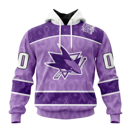 NHL San Jose Sharks New Lavender Hockey Fight Cancer,QTNHL080524A1477