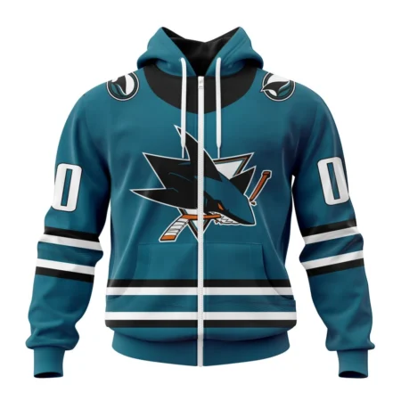 NHL Personalized Name And Number, San Jose Sharks Personalized  Home Kits,QTNHL Personalized Name And Number,080524B1542