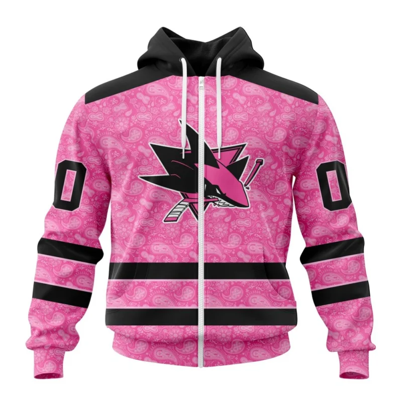 NHL Personalized Name And Number, San Jose Sharks Special Pink Fight Breast Cancer,QTNHL Personalized Name And Number,080524B1633