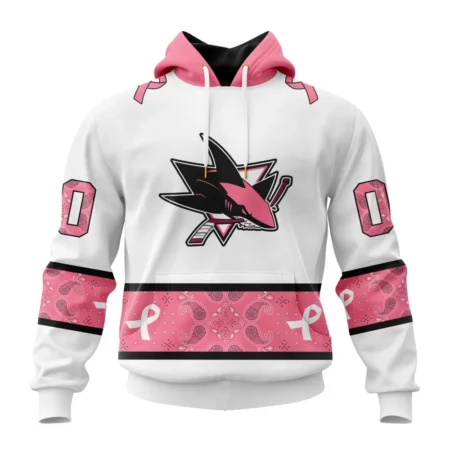 NHL San Jose Sharks In Classic Style With Paisley, In October We Wear Pink Breast Cancer,QTNHL080524A1664