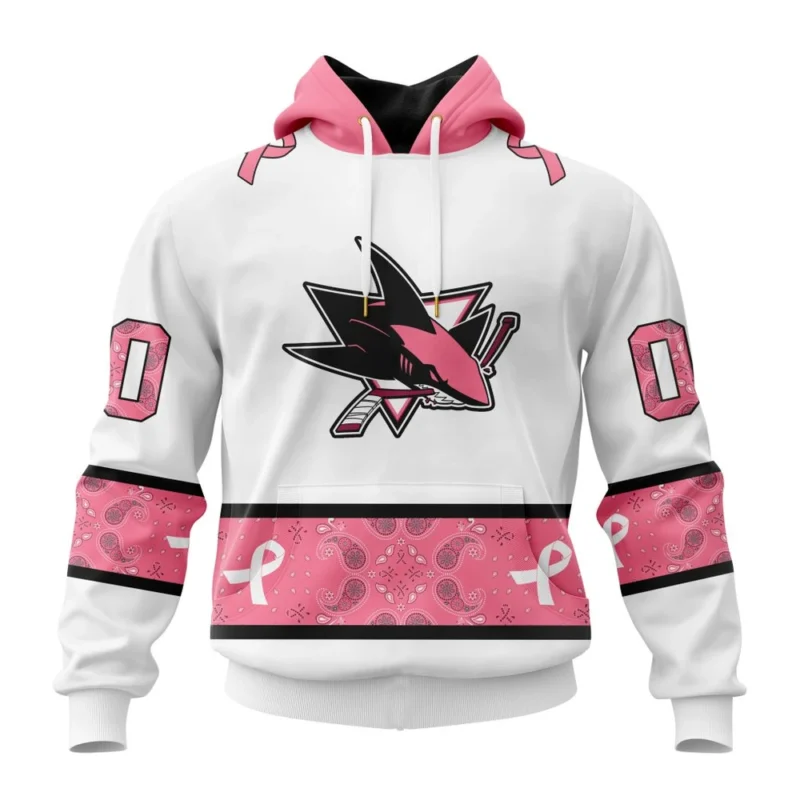 NHL San Jose Sharks In Classic Style With Paisley, In October We Wear Pink Breast Cancer,QTNHL080524A1664