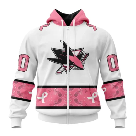 NHL Personalized Name And Number, San Jose Sharks In Classic Style With Paisley, In October We Wear Pink Breast Cancer,QTNHL Personalized Name And Number,080524B1664