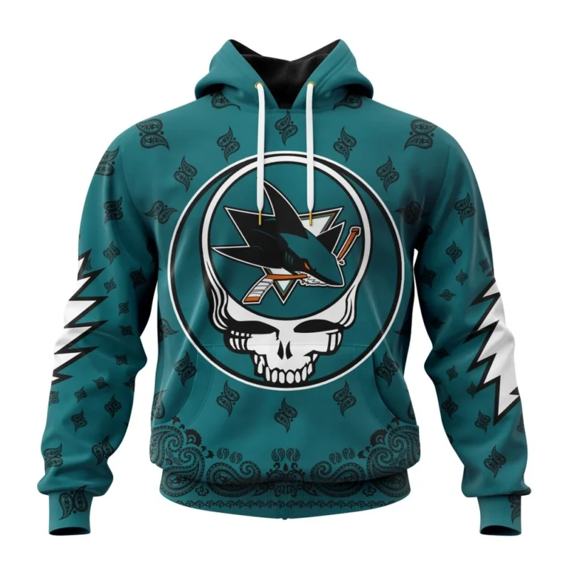 NHL San Jose Sharks Special Grateful Dead Design,QTNHL080524A1905