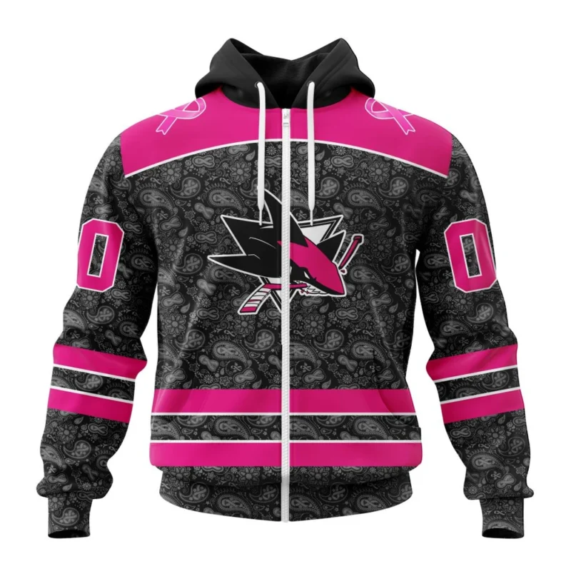 NHL Personalized Name And Number, San Jose Sharks Special Pink In The Rink Fight Breast Cancer,QTNHL Personalized Name And Number,080524B2077