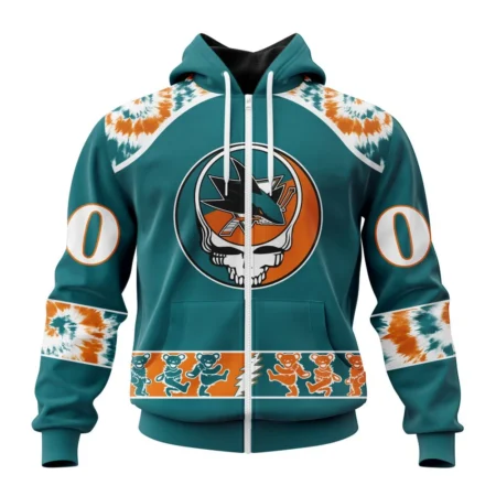 NHL Personalized Name And Number, San Jose Sharks Special Grateful Dead Design,QTNHL Personalized Name And Number,080524B2195