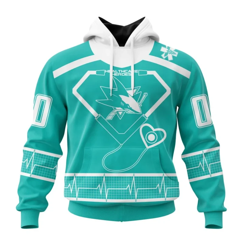 NHL San Jose Sharks Special Design Honoring Healthcare Heroes,QTNHL080524A2293