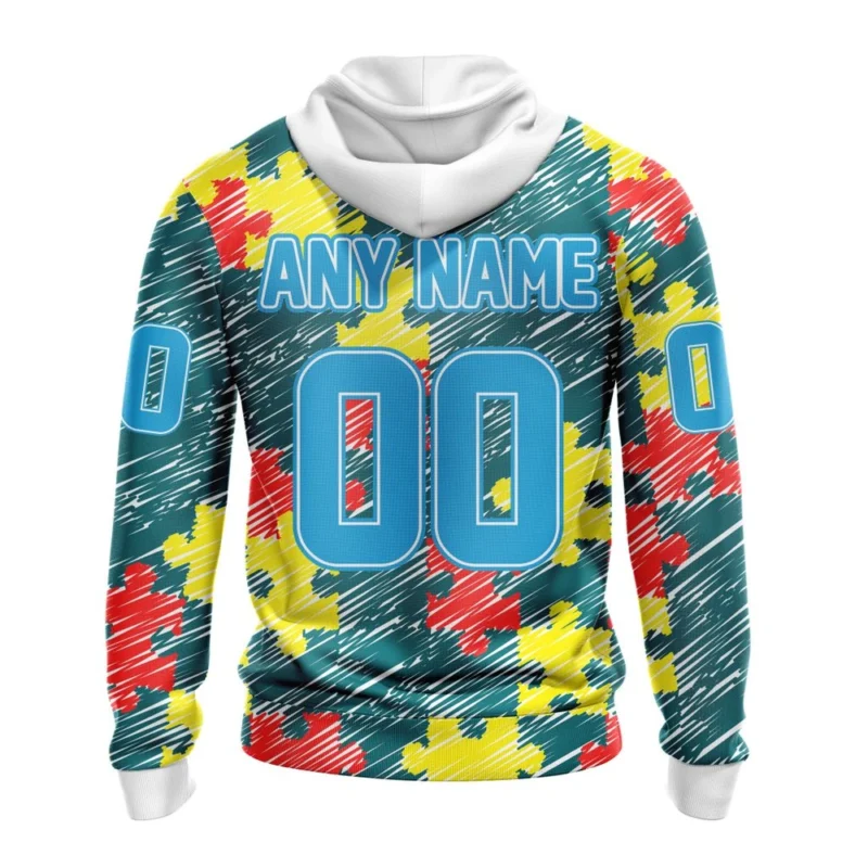 NHL Personalized Name And Number, San Jose Sharks Special Autism Awareness Design,QTNHL Personalized Name And Number,080524B2467