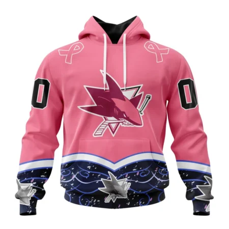 NHL San Jose Sharks, Specialized Unisex For Hockey Fights Cancer,QTNHL080524A2818