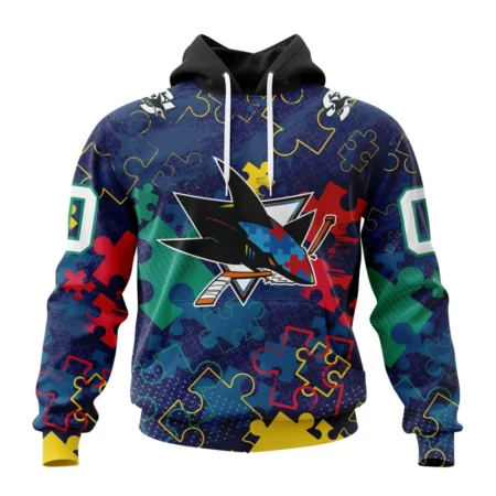 NHL San Jose Sharks, Specialized Fearless Aganst Autism,QTNHL080524A294