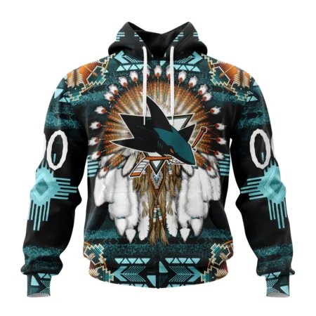 NHL San Jose Sharks Special Native Costume Design,QTNHL080524A296