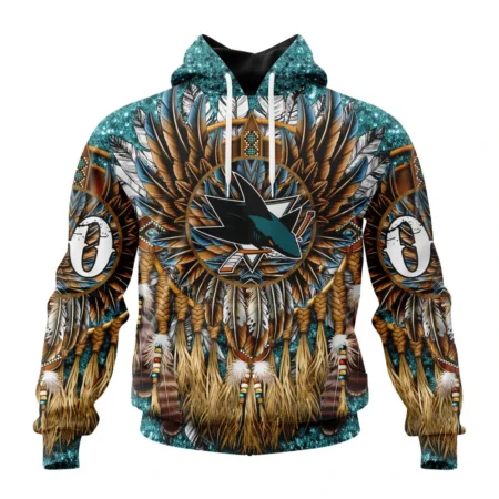 NHL San Jose Sharks Special Native Costume Design,QTNHL080524A303