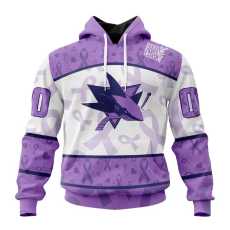 NHL San Jose Sharks Special Lavender Fight Cancer,QTNHL080524A3098